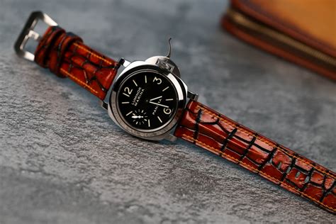 alligator strap for panerai|panerai watch band sizes.